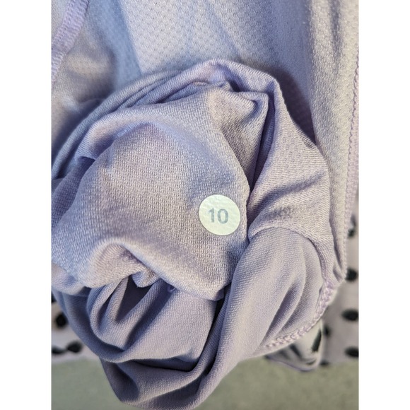 Lululemon 10 Womens Velo Vixen Sleeveless Jersey High Noon Dot Lilac / Black Top - Picture 6 of 16